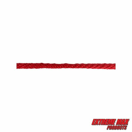 EXTREME MAX Extreme Max 3008.0127 Solid Braid MFP Utility Rope - 1/2" x 50', Red 3008.0127